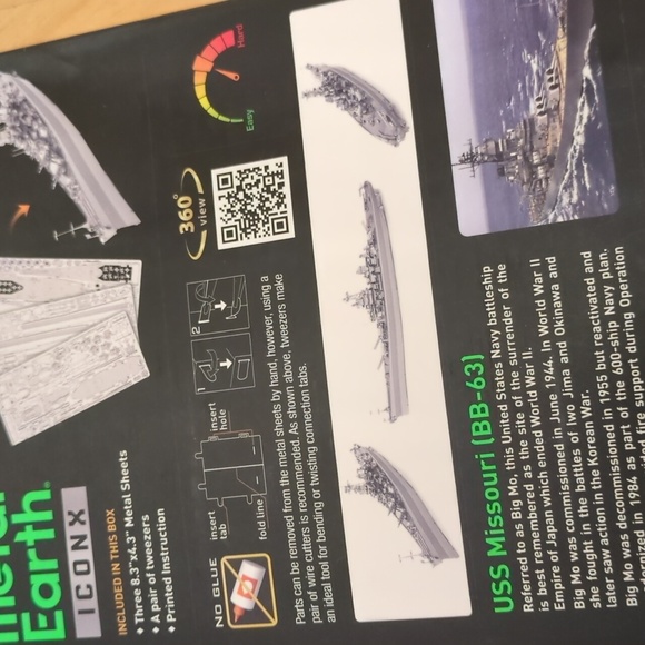 Metal Earth USS Missouri 3D Steel Model Kit - Picture 4 of 7